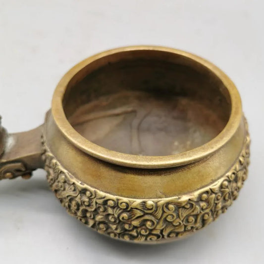 China brass archaize Spoon crafts statue