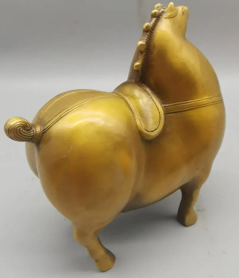 China brass archaize Tang Dynasty horse crafts statue