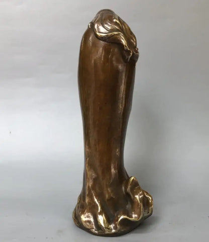 China brass archaize Taoist Founder Lao tze crafts statue