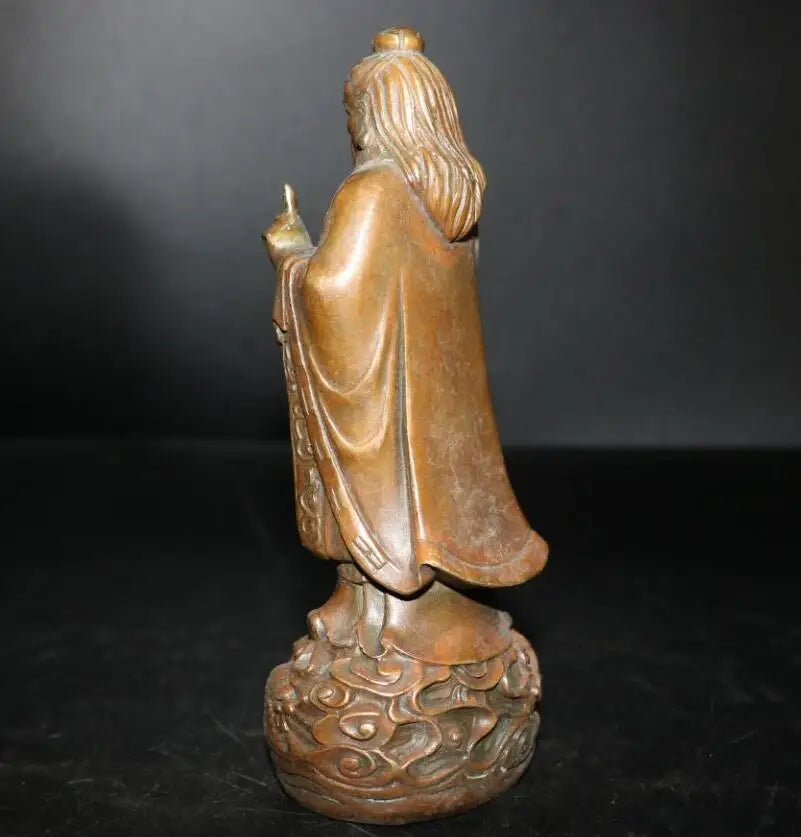China brass archaize Taoist founder Lao tze crafts statue
