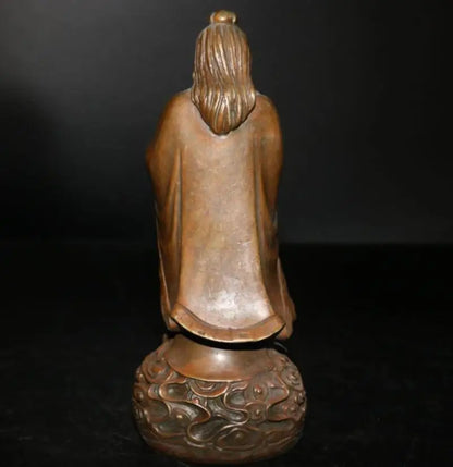 China brass archaize Taoist founder Lao tze crafts statue
