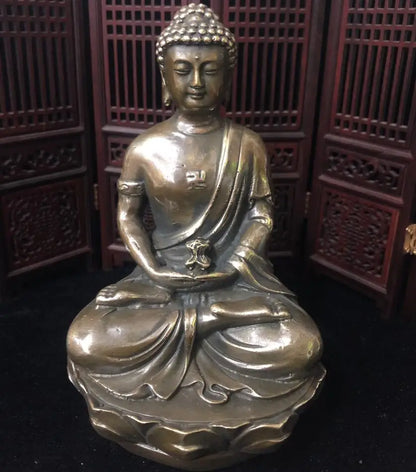 China brass archaize Tathagata Buddha crafts statue