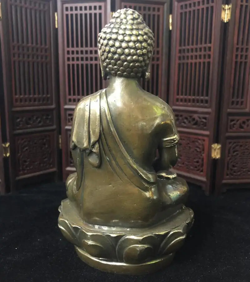China brass archaize Tathagata Buddha crafts statue