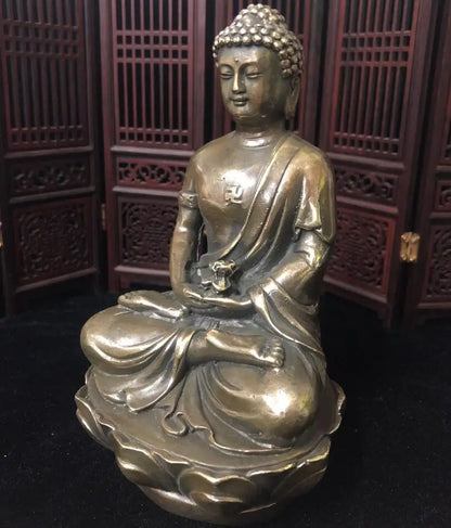 China brass archaize Tathagata Buddha crafts statue