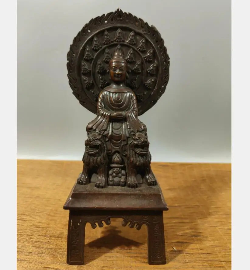China brass archaize Tibetan Buddha crafts statue