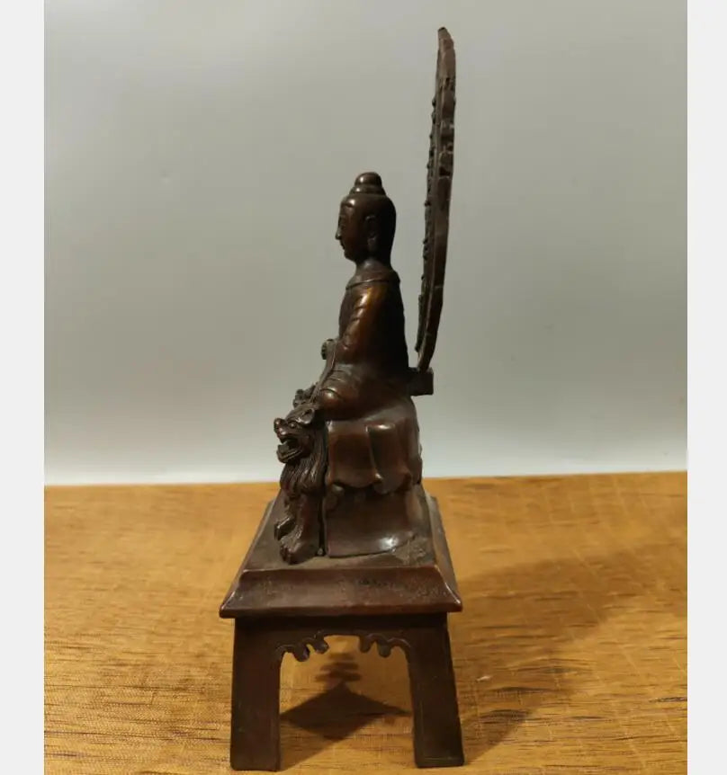 China brass archaize Tibetan Buddha crafts statue
