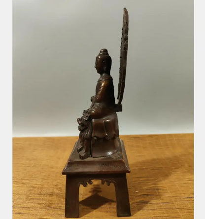 China brass archaize Tibetan Buddha crafts statue