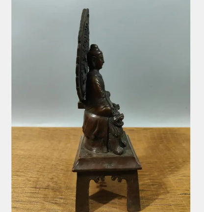 China brass archaize Tibetan Buddha crafts statue