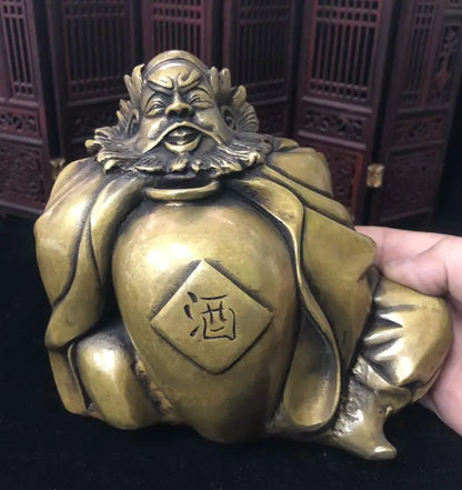 China brass archaize Zhong Kui crafts statue