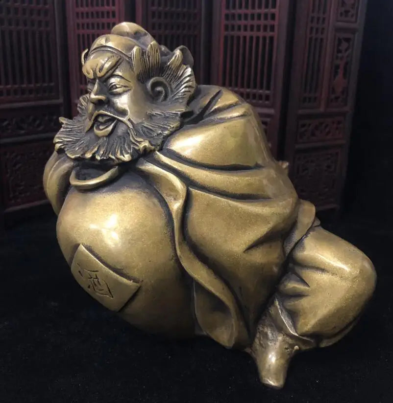 China brass archaize Zhong Kui crafts statue