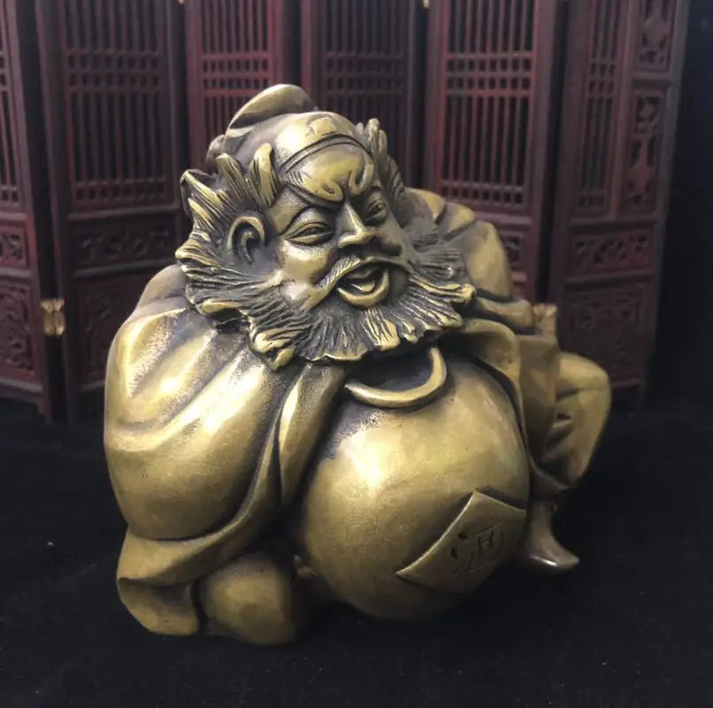 China brass archaize Zhong Kui crafts statue