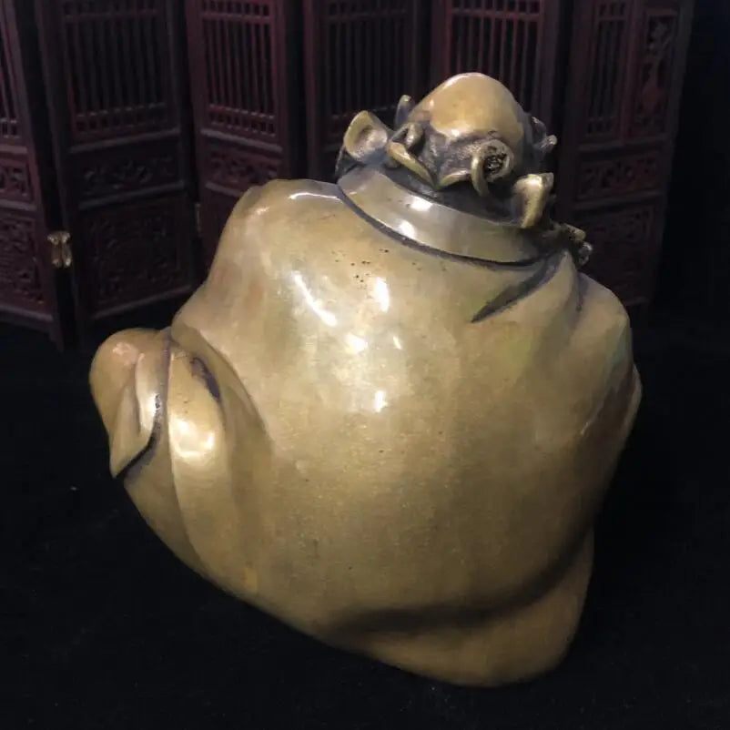 China brass archaize Zhong Kui crafts statue