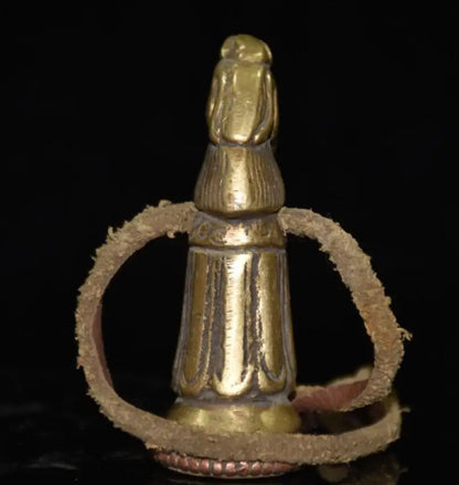 China brass archaize beast head seal small crafts statue