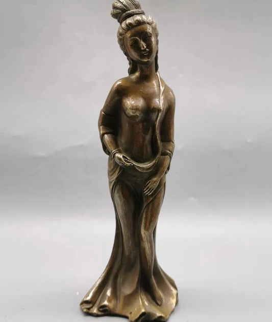 China brass archaize beauty crafts statue
