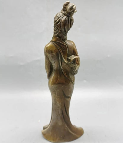 China brass archaize beauty crafts statue