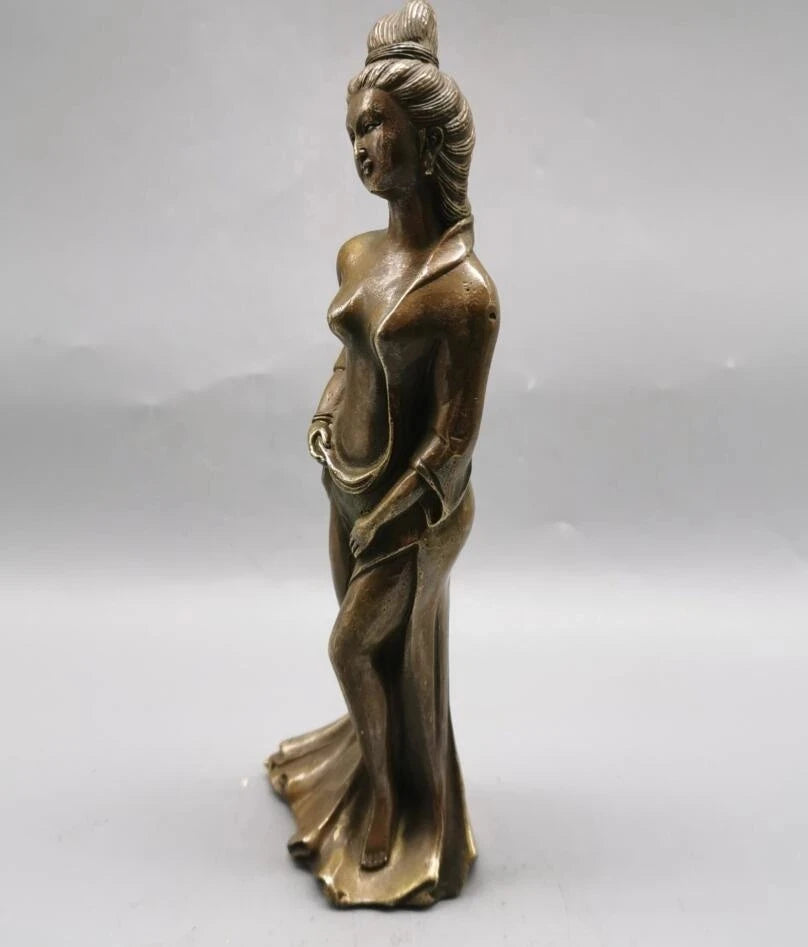 China brass archaize beauty crafts statue
