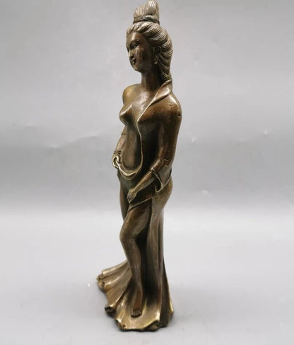 China brass archaize beauty crafts statue