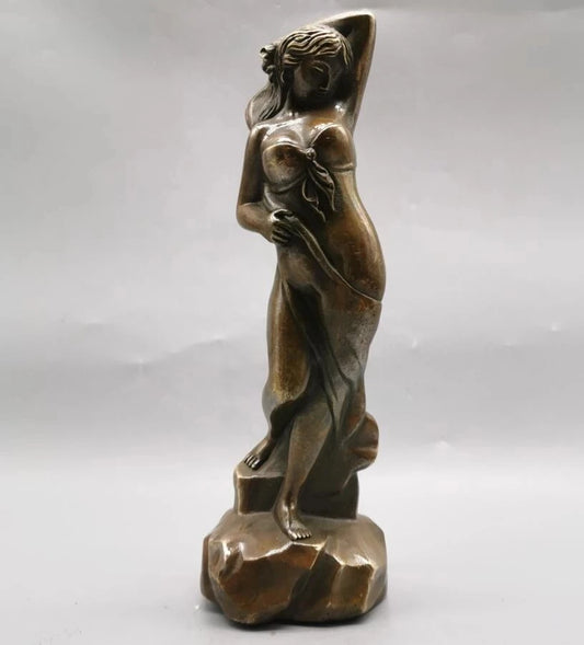 China brass archaize beauty crafts statue