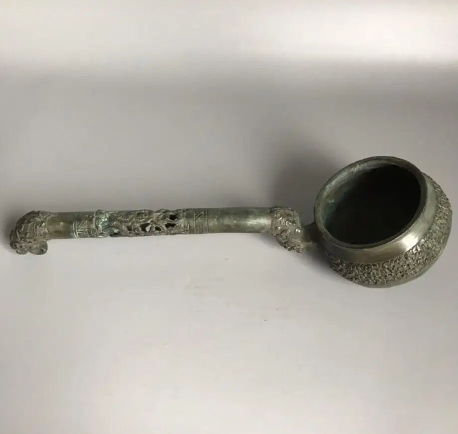 China brass archaize big Spoon crafts statue