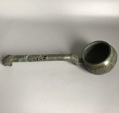 China brass archaize big Spoon crafts statue