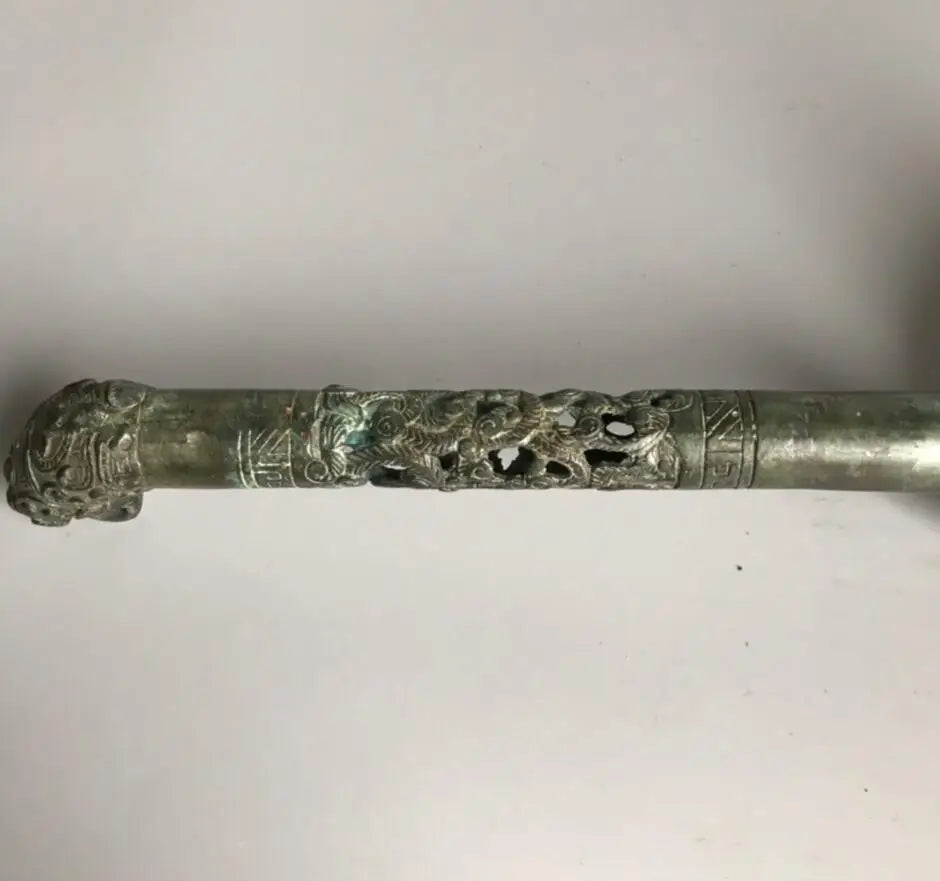 China brass archaize big Spoon crafts statue