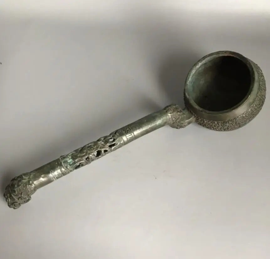 China brass archaize big Spoon crafts statue