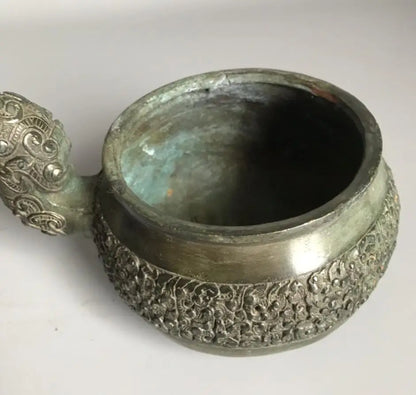 China brass archaize big Spoon crafts statue