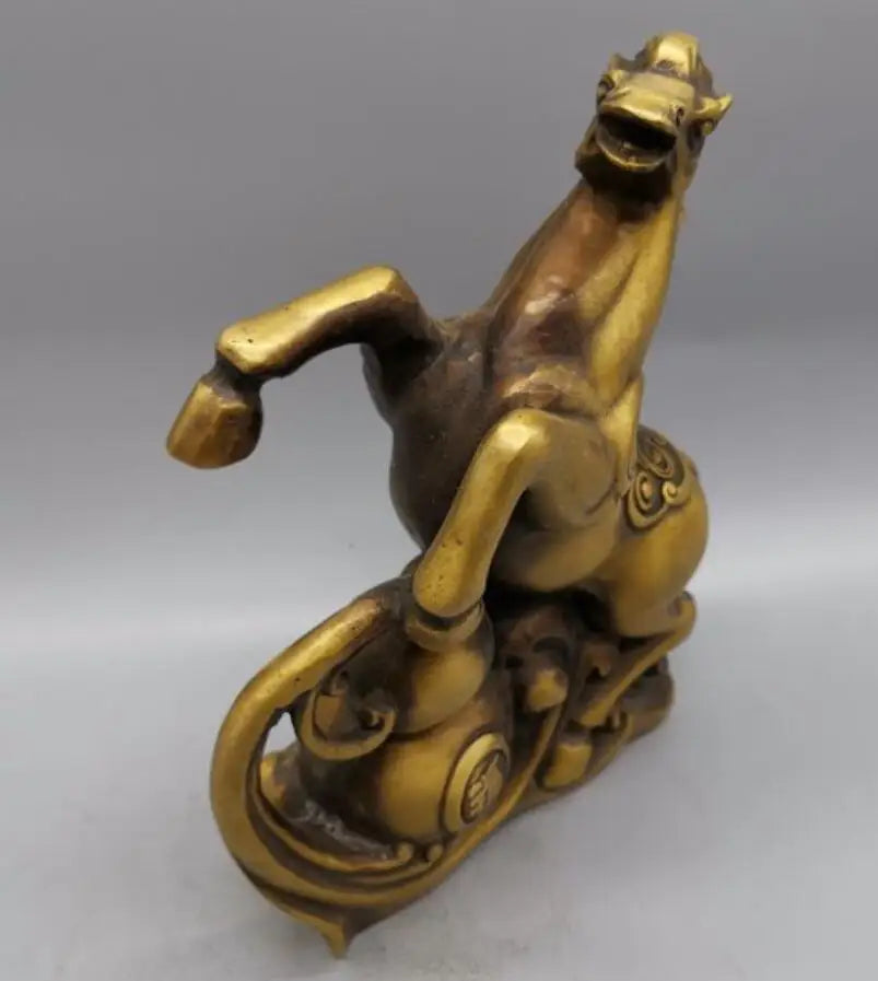 China brass archaize blessing horse crafts statue