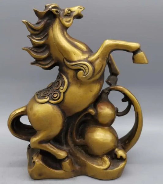 China brass archaize blessing horse crafts statue