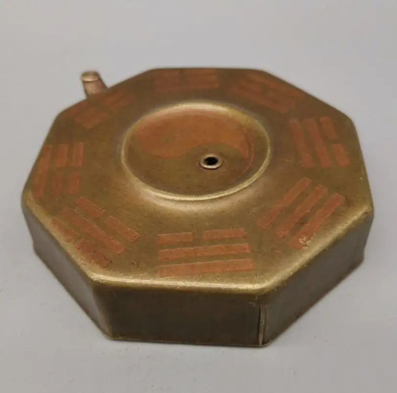 China brass archaize compass shape teapot crafts statue