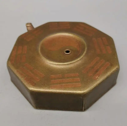 China brass archaize compass shape teapot crafts statue