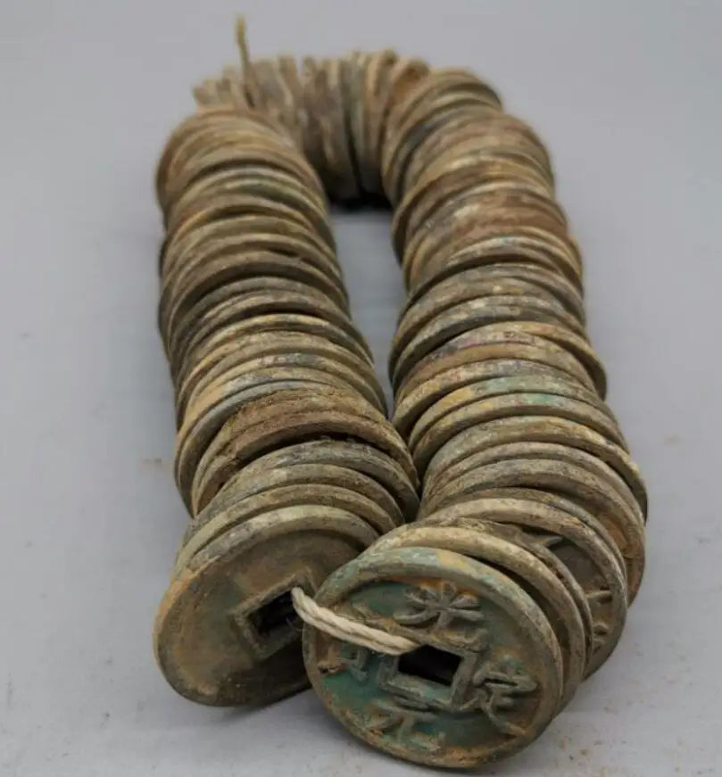 China brass archaize copper money crafts statue