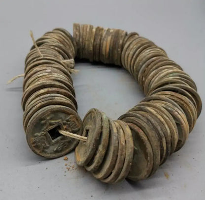 China brass archaize copper money crafts statue
