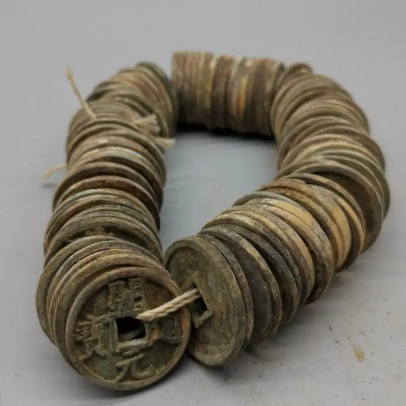 China brass archaize copper money crafts statue