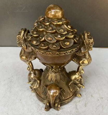 China brass archaize cornucopia crafts statue