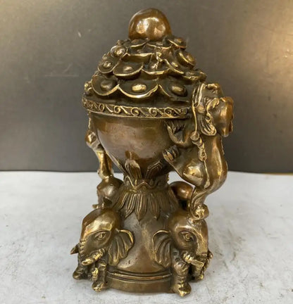 China brass archaize cornucopia crafts statue