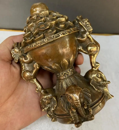 China brass archaize cornucopia crafts statue