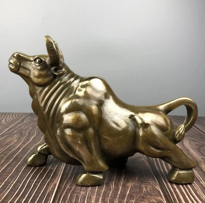 China brass archaize cow crafts statue