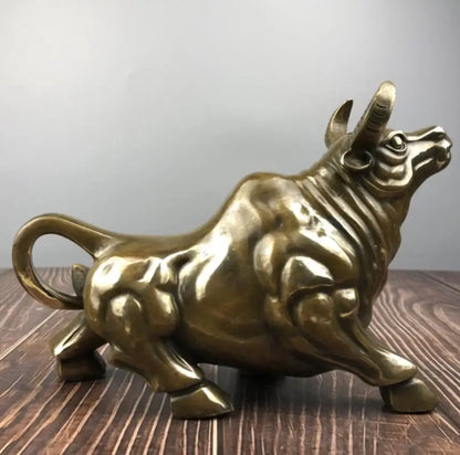 China brass archaize cow crafts statue