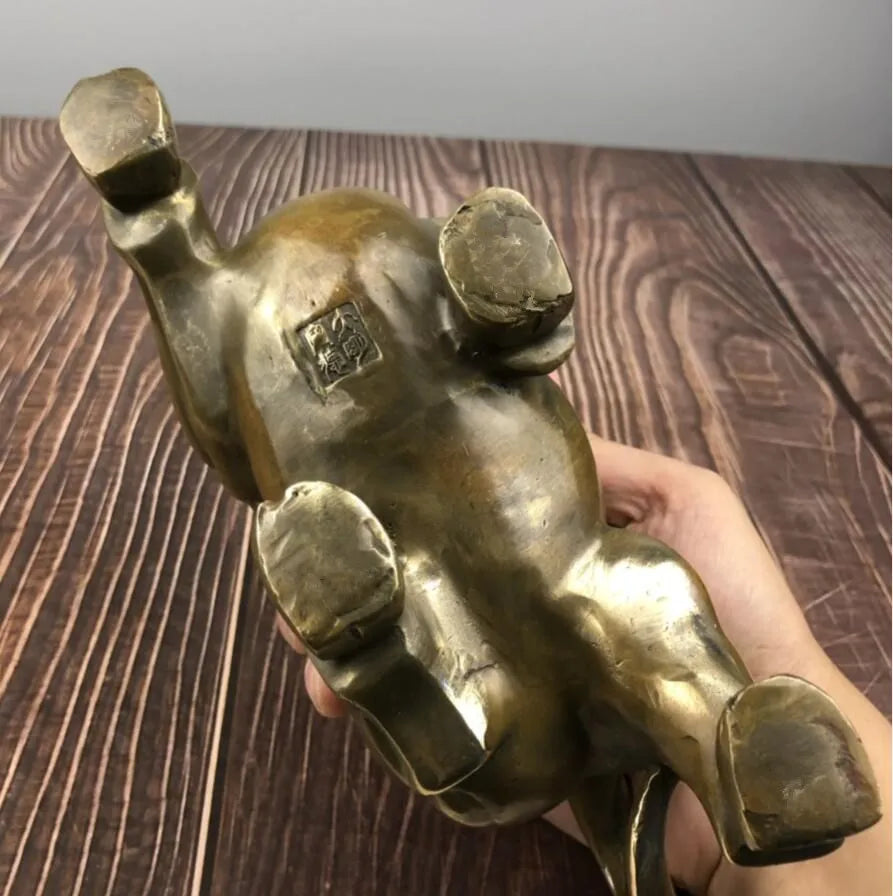 China brass archaize cow crafts statue