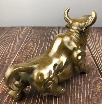 China brass archaize cow crafts statue