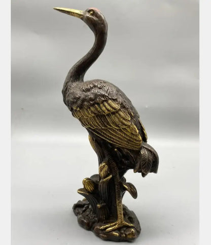 China brass archaize crane crafts statue