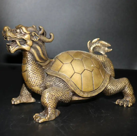China brass archaize dragon turtle crafts statue