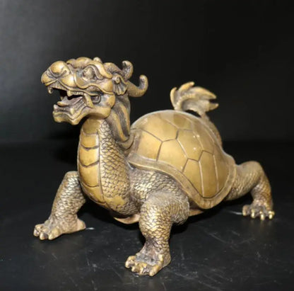 China brass archaize dragon turtle crafts statue
