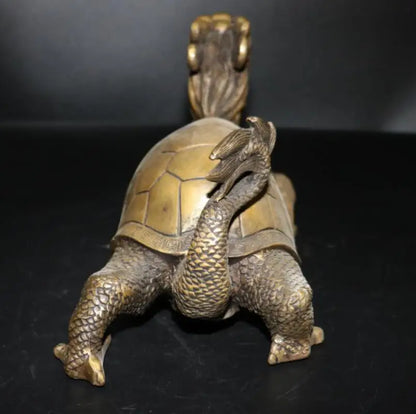 China brass archaize dragon turtle crafts statue