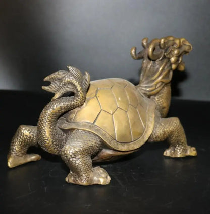 China brass archaize dragon turtle crafts statue