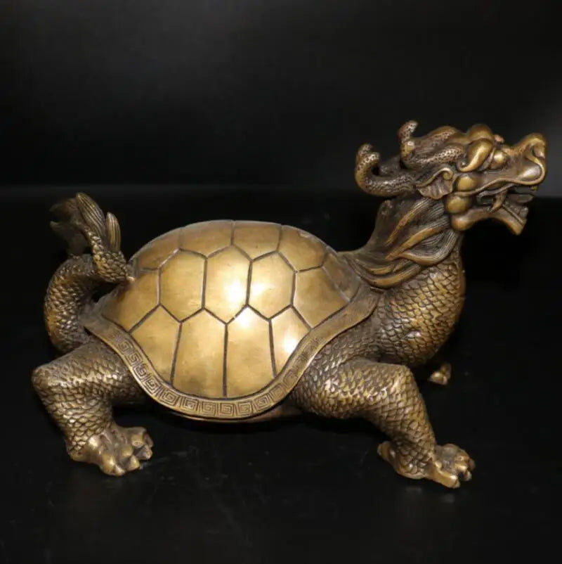 China brass archaize dragon turtle crafts statue