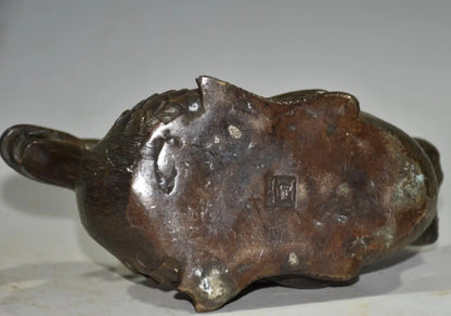 China brass archaize duck crafts statue A pair