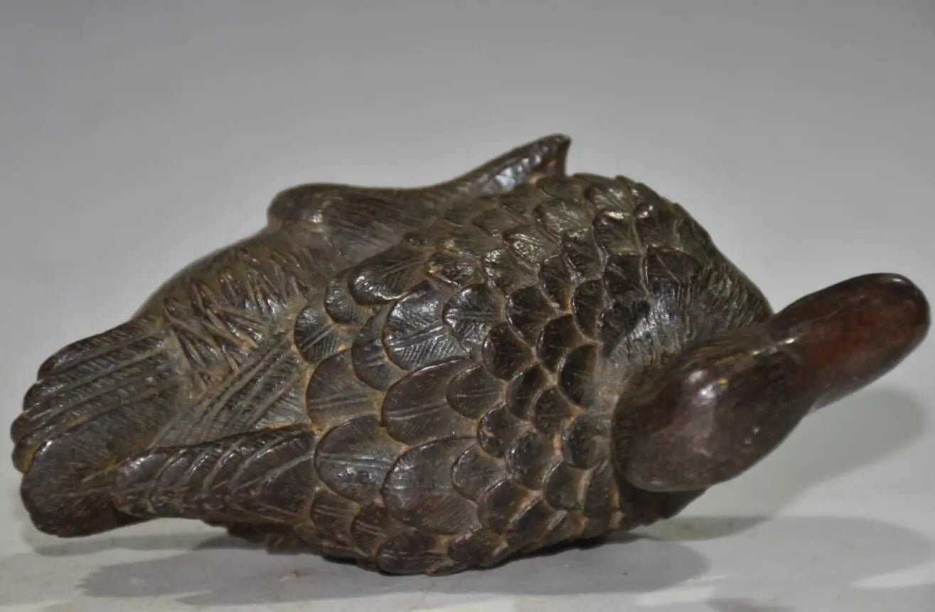 China brass archaize duck crafts statue A pair