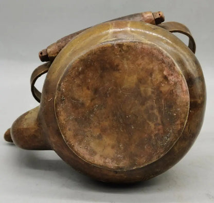 China brass archaize duck mouth teapot crafts statue